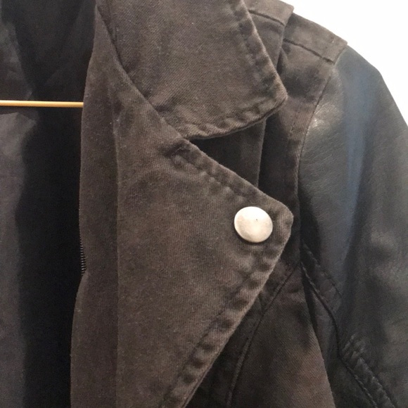 Denim/leather bomber, American Eagle Outfitters - Picture 2 of 7